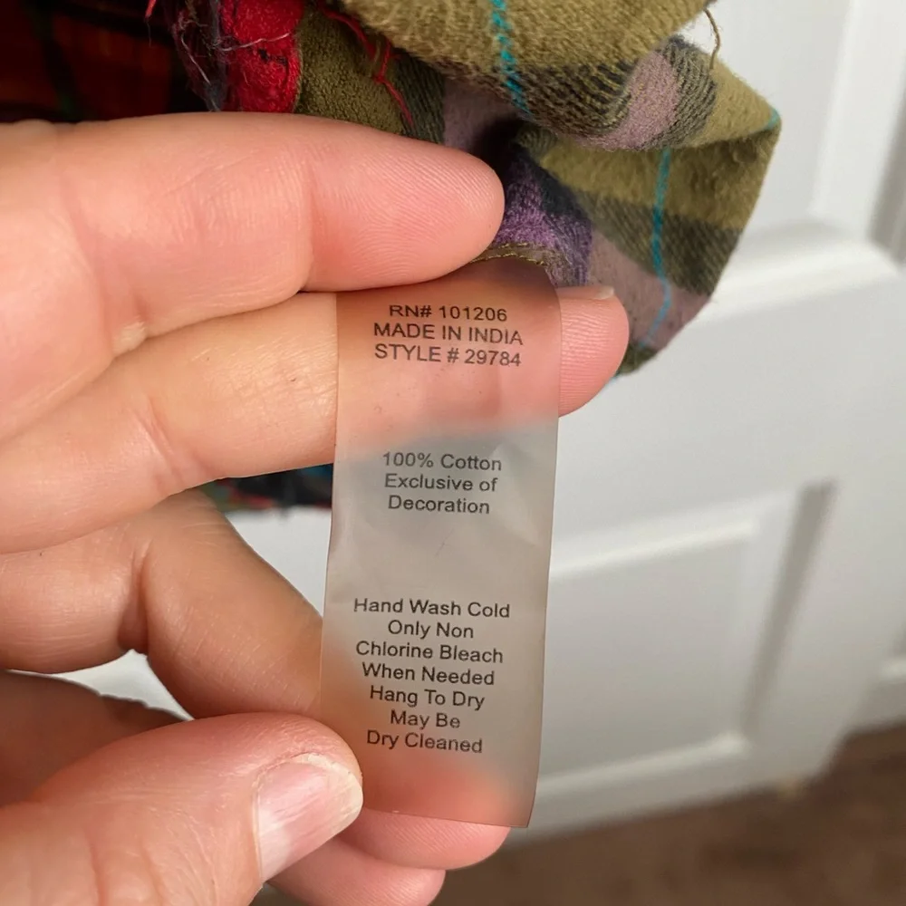 Soft Surroundings Plaid Patchwork Popover Dress Size Small - Picture 5 of 7